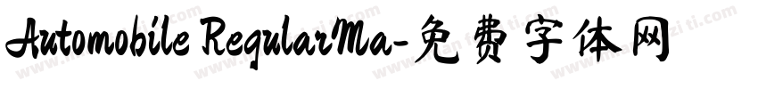Automobile RegularMa字体转换